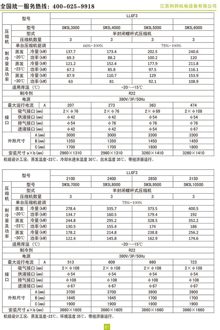 萊富康30+70HP螺桿二并聯(lián)蒸發(fā)冷